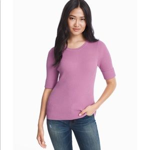 WHBM White House Black Market ribbed top small